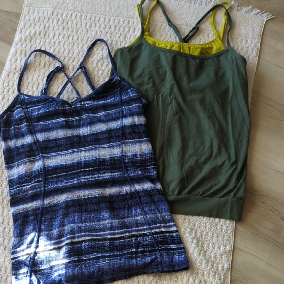 Athleta Blue and Green Tank Tops - Picture 1 of 10